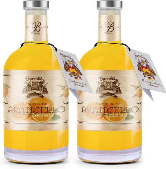 Licor De Laranjas Arancello Brennstube - Receita Original - Kit com 2 garaffas