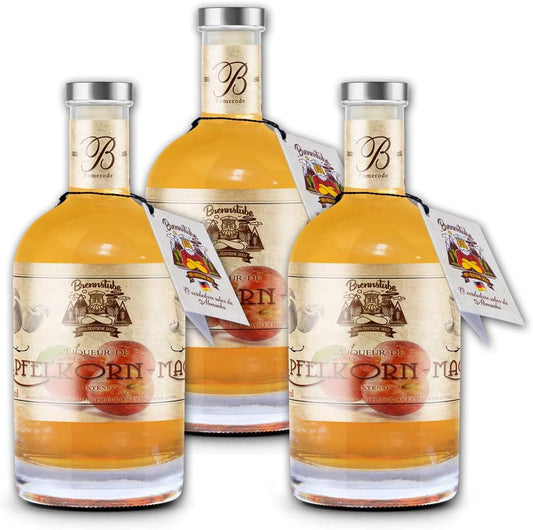 Apfelkorn Premium - Licor fino de Maçã intense - Kit com 3 garaffas