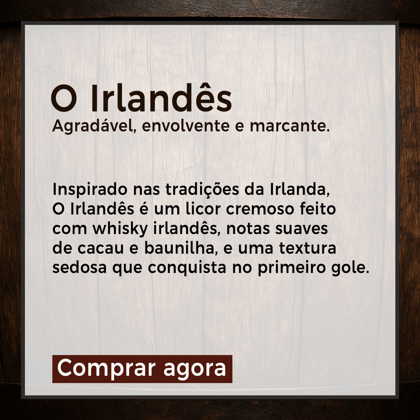 O Irlandês - Brennstube – Licor cremoso de whisky