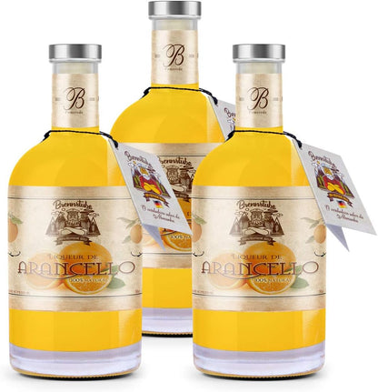 Licor De Laranjas Arancello Brennstube - Receita Original - Kit com 3 garaffas