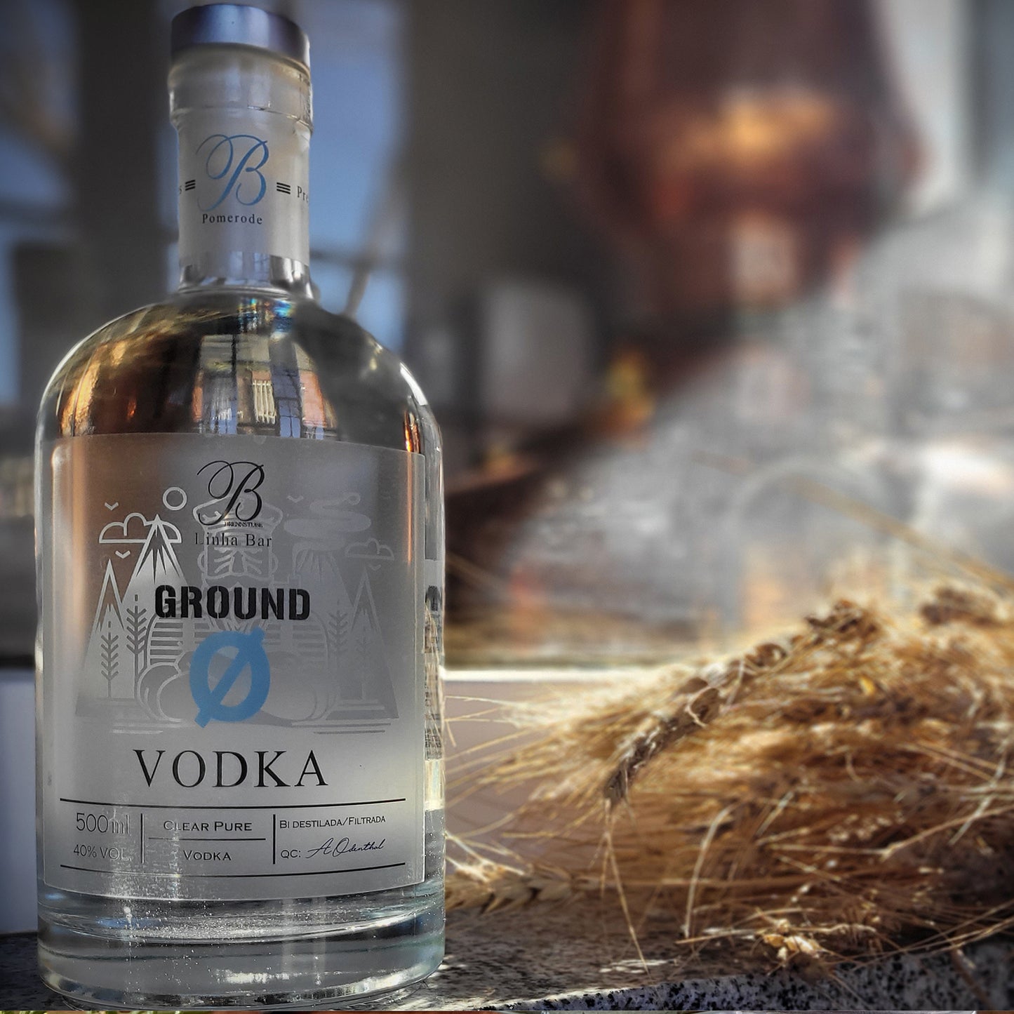 Vodka Ground Zero – Vodka bidestilada, premiada - Brennstube